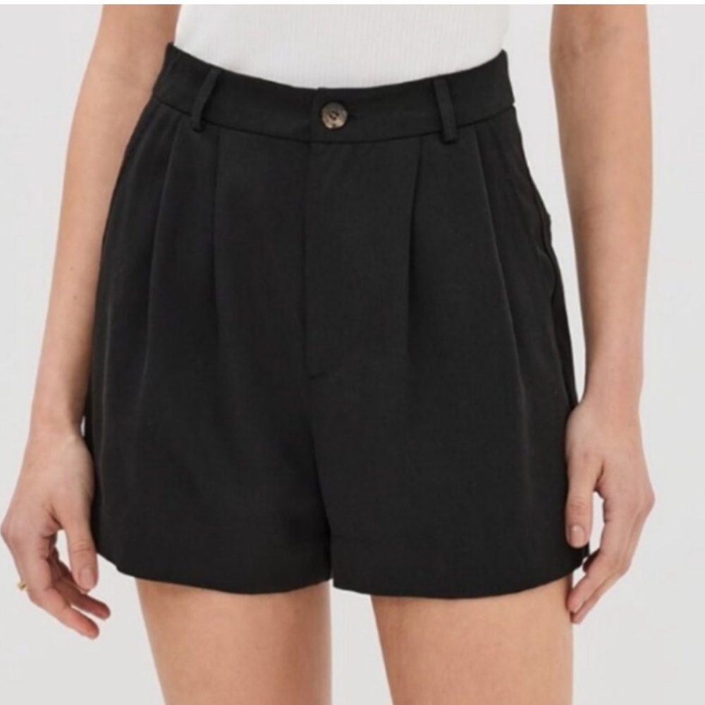 NWT Reformation Mason Black High Waist Shorts 18